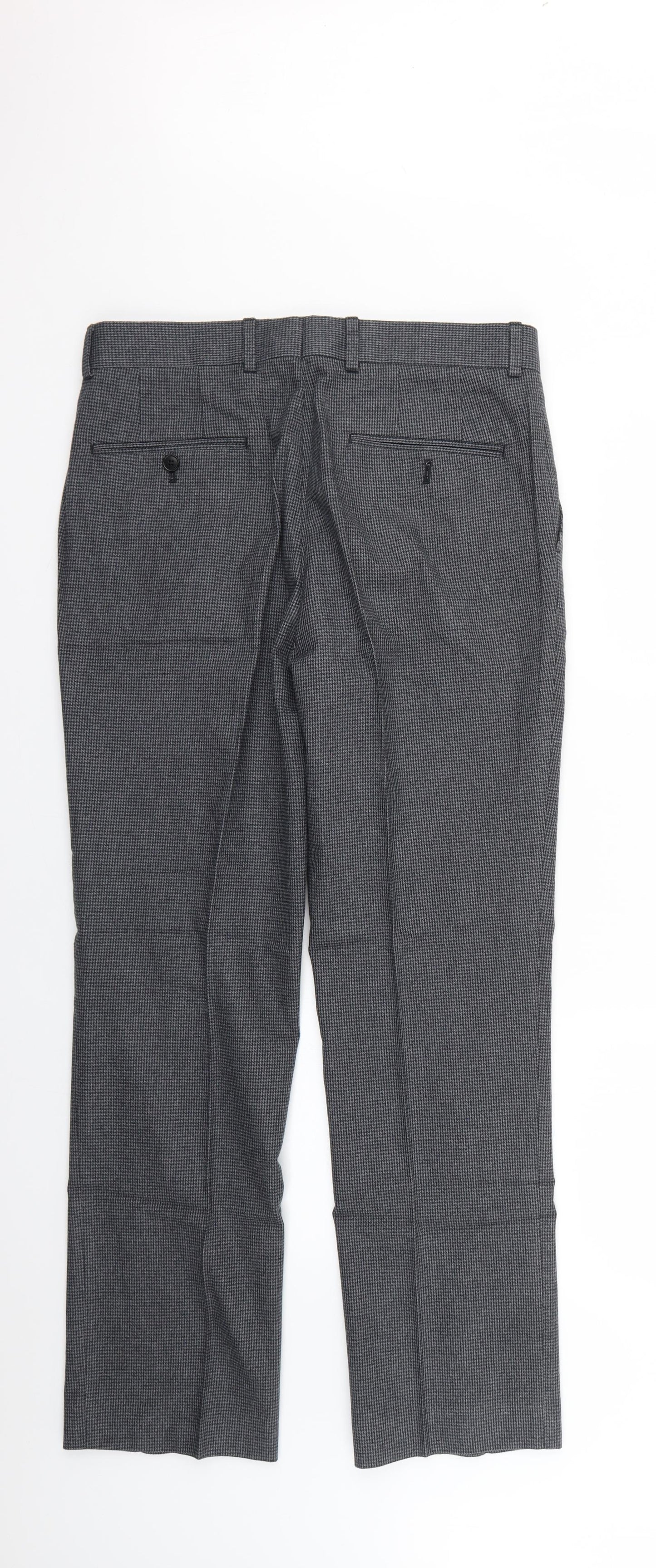 Charles Tyrwhitt Mens Grey Check  Trousers  Size 32 L27 in
