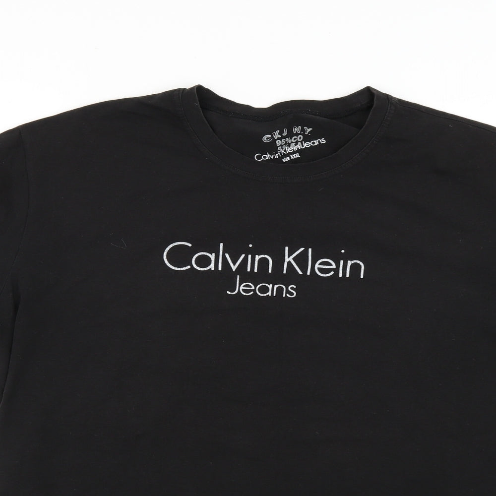 Calvin Klein Mens Black    T-Shirt Size 3XL