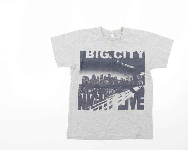 Preworn Boys Grey Basic T-Shirt Size 10-11 Years