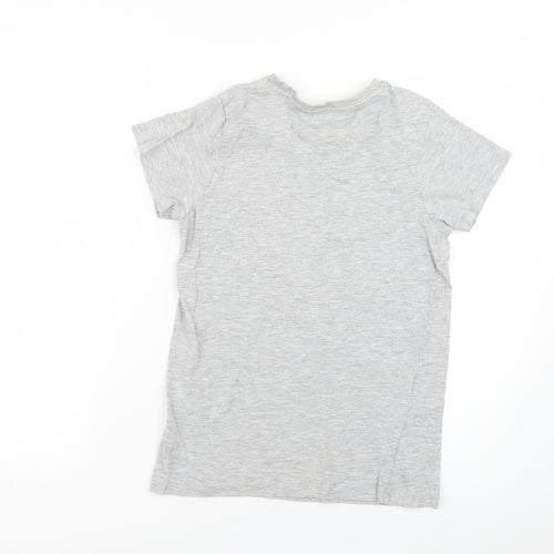 Matalan Boys Grey Geometric  Basic T-Shirt Size 10 Years