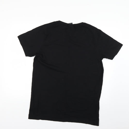 cropp Mens Black Geometric   T-Shirt Size XL