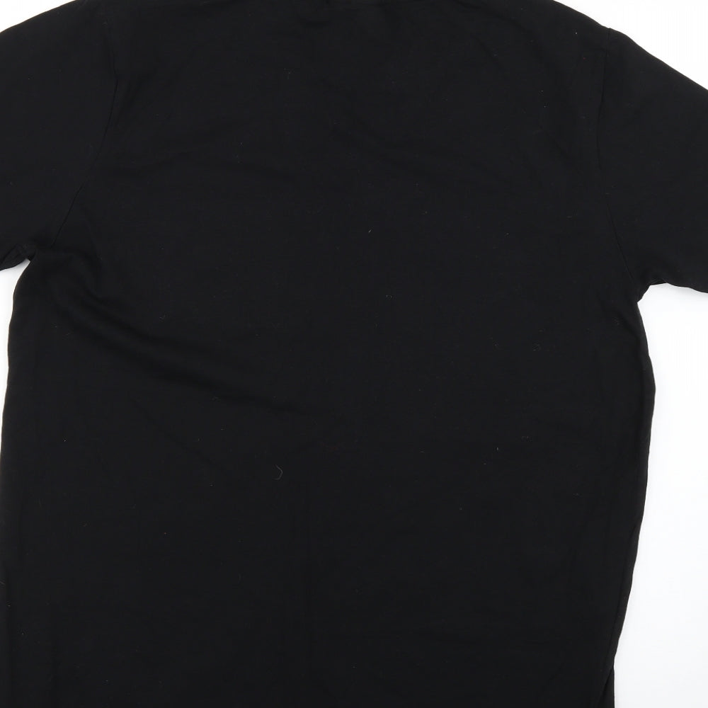 cropp Mens Black Geometric   T-Shirt Size XL