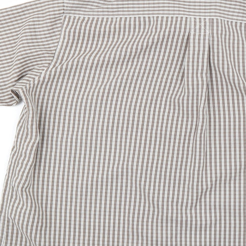 Cotton Traders Mens Beige Striped   Button-Up Size L
