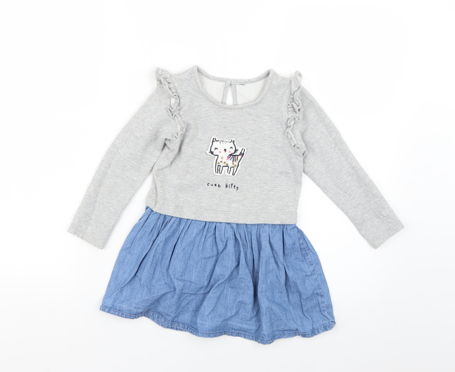 George Girls Grey   Fit & Flare  Size 2-3 Years
