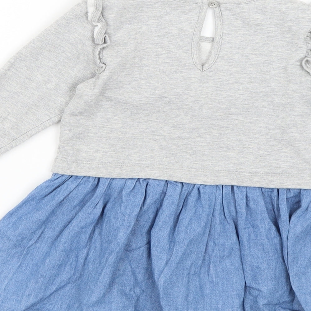 George Girls Grey   Fit & Flare  Size 2-3 Years