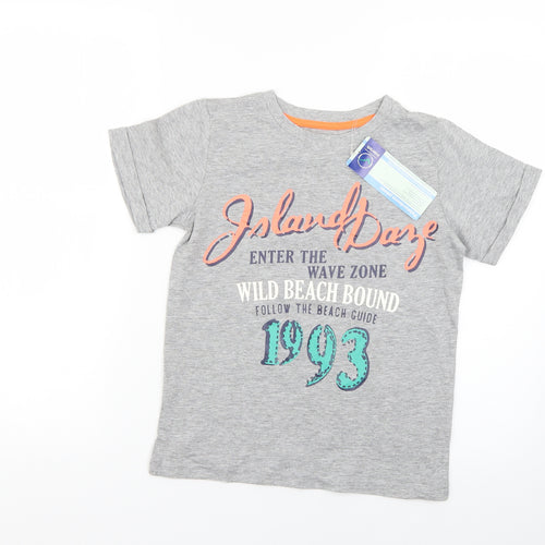 young style Boys Grey   Basic T-Shirt Size 7-8 Years