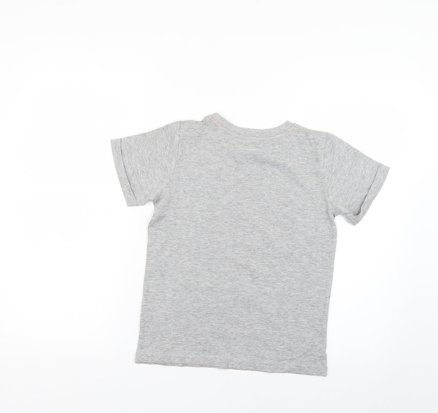young style Boys Grey   Basic T-Shirt Size 7-8 Years