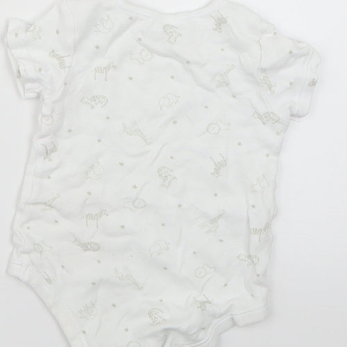 TU Baby White Geometric  Babygrow One-Piece Size 9-12 Months