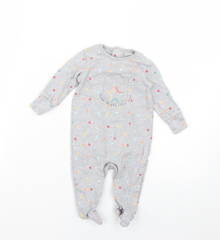 Matalan Baby Grey Geometric  Babygrow One-Piece Size 0-3 Months
