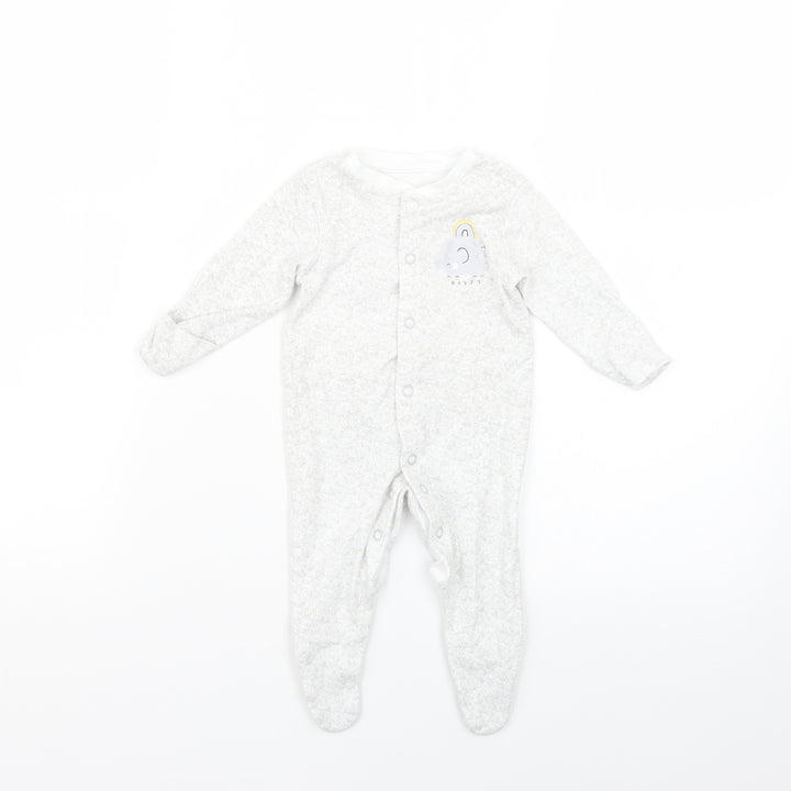 Primark Baby Grey Geometric Babygrow One-Piece Size 0-3 Months