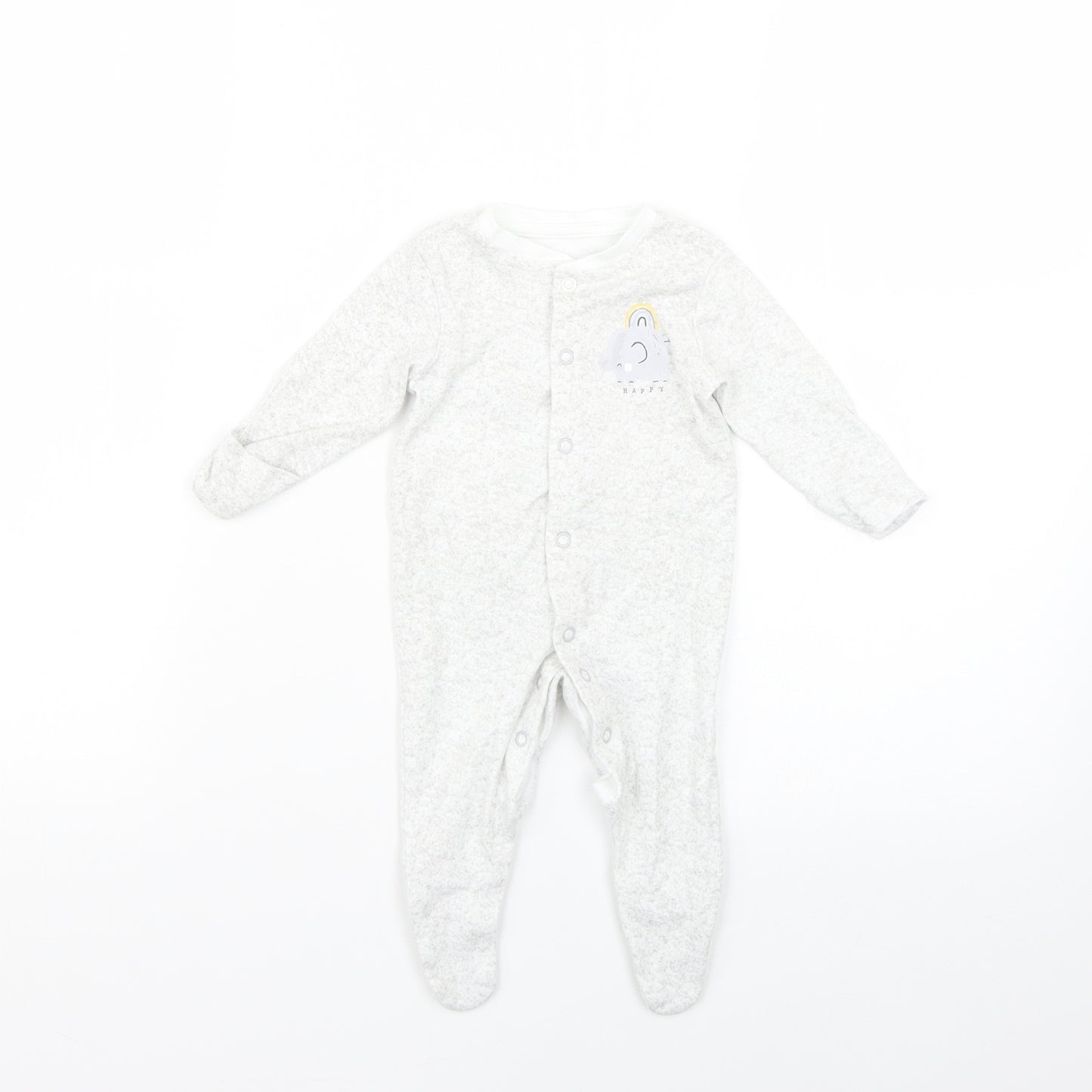 Primark Baby Grey Geometric  Babygrow One-Piece Size 0-3 Months