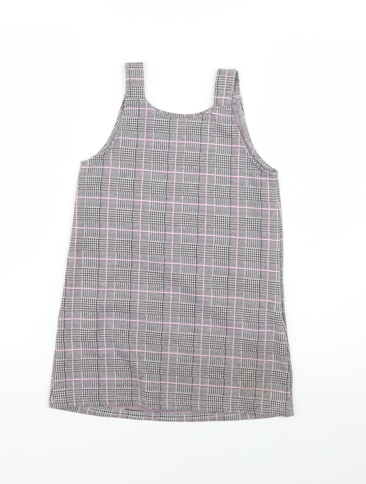 Primark Girls Multicoloured Check  Pinafore/Dungaree Dress  Size 6-7 Years