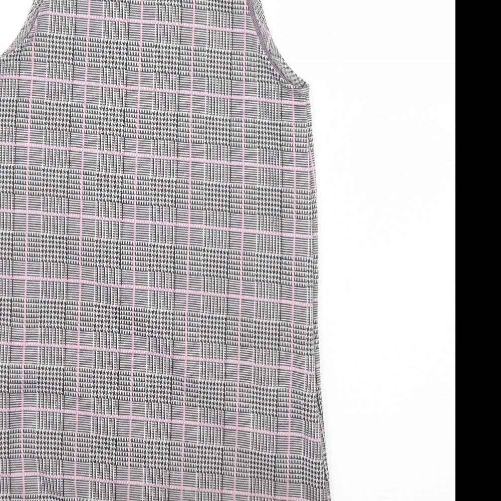 Primark Girls Multicoloured Check  Pinafore/Dungaree Dress  Size 6-7 Years