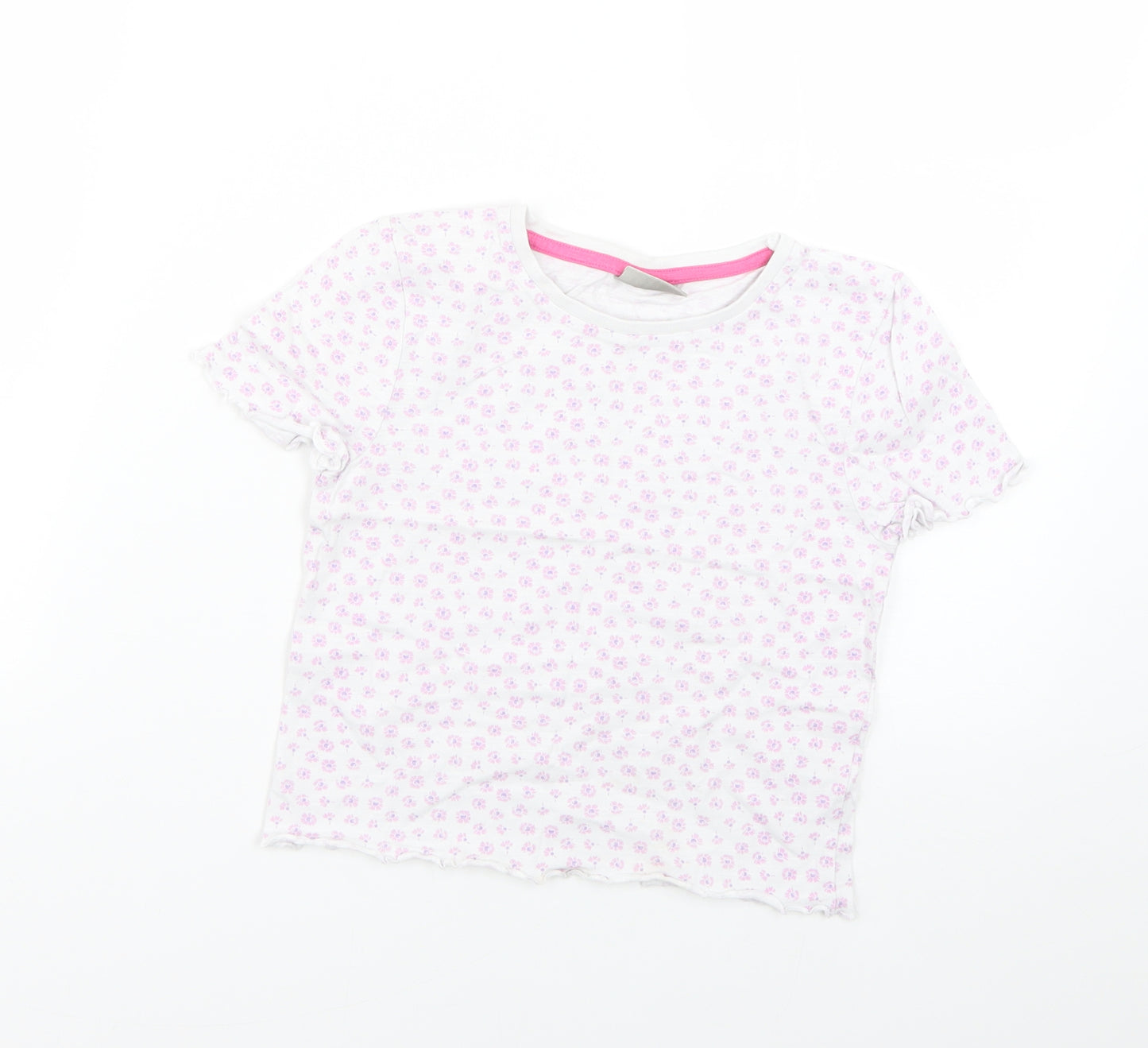 Matalan Girls Purple Floral  Basic Blouse Size 8 Years