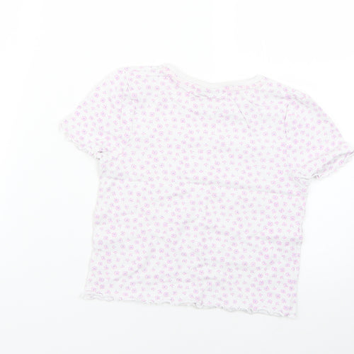 Matalan Girls Purple Floral  Basic Blouse Size 8 Years