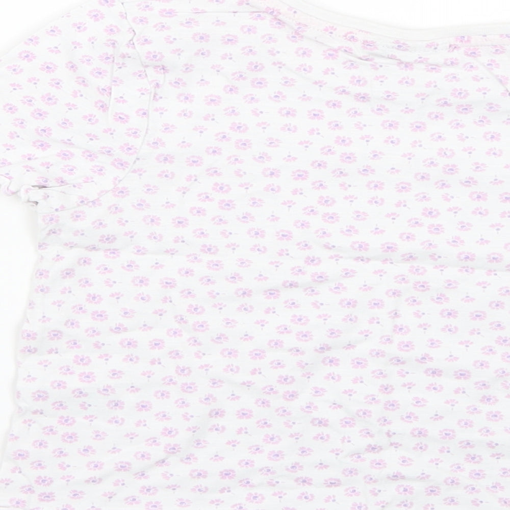 Matalan Girls Purple Floral  Basic Blouse Size 8 Years