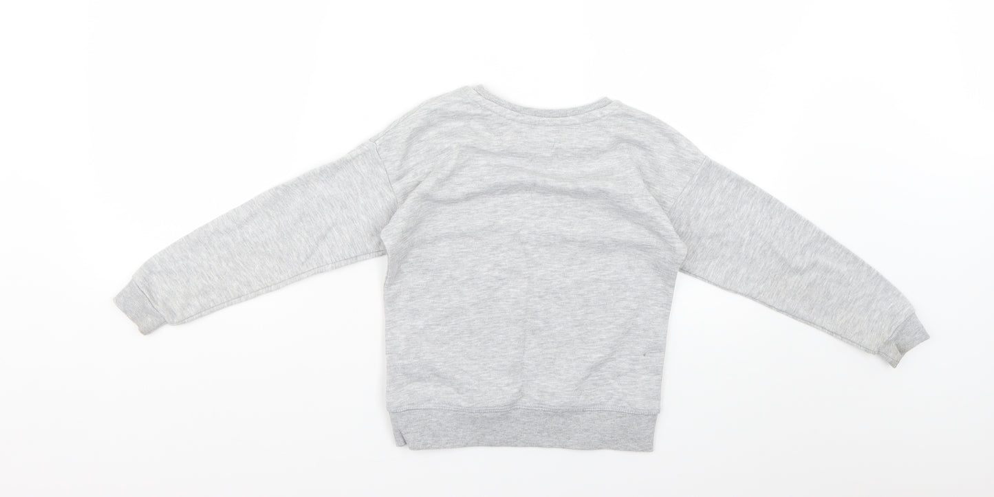 Primark Girls Grey   Pullover Jumper Size 6-7 Years