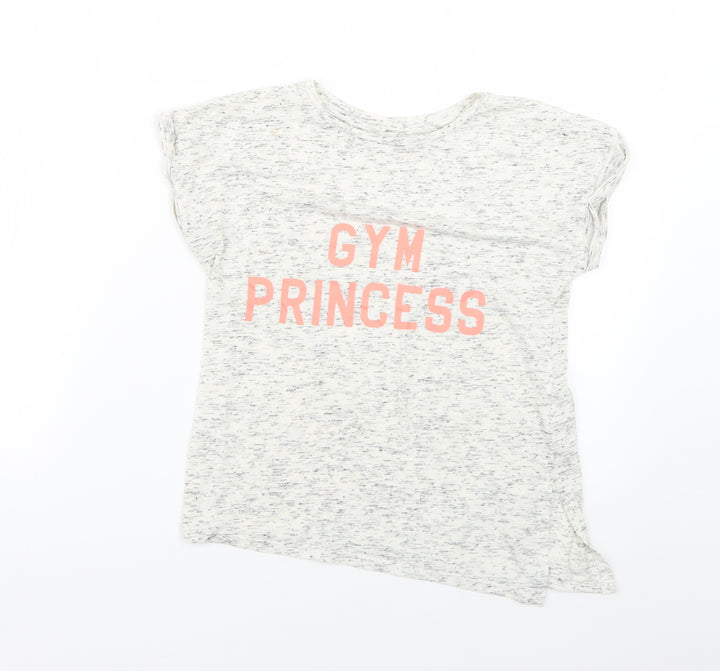 Matalan Girls Grey Basic T-Shirt Size 10-11 Years
