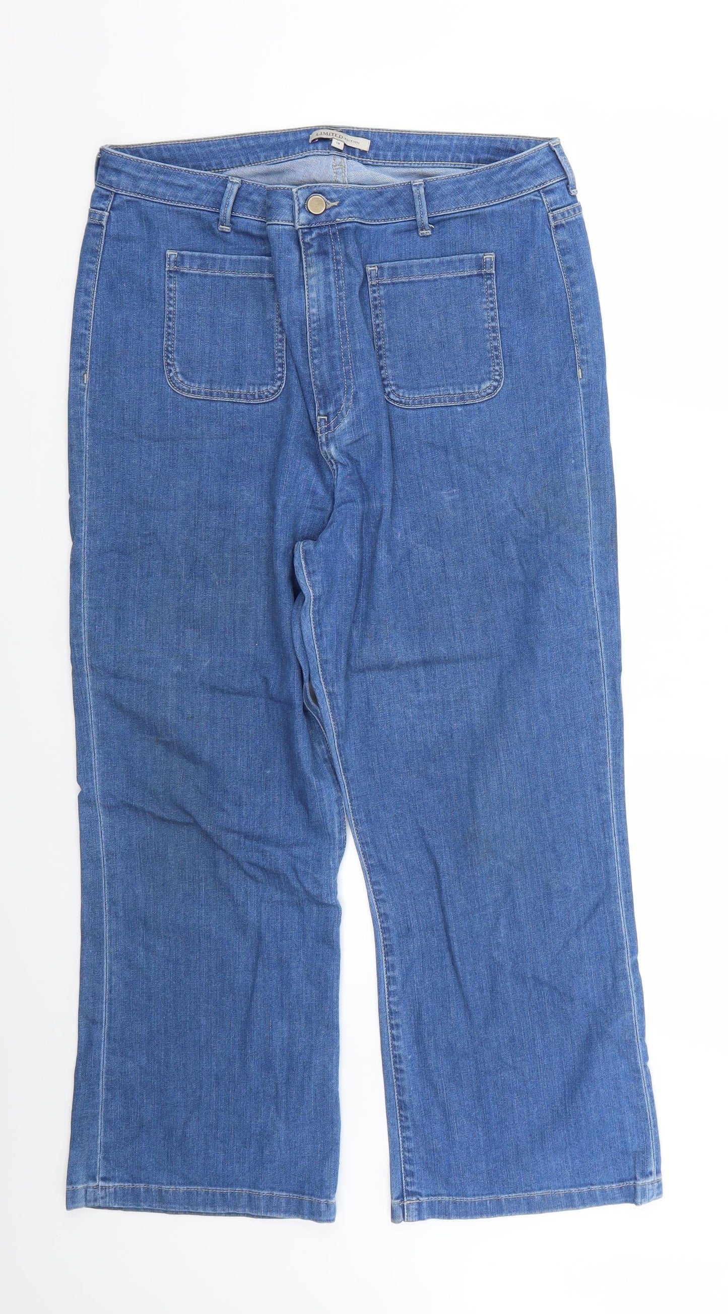Marks and Spencer Womens Blue   Straight Jeans Size 18 L25 in