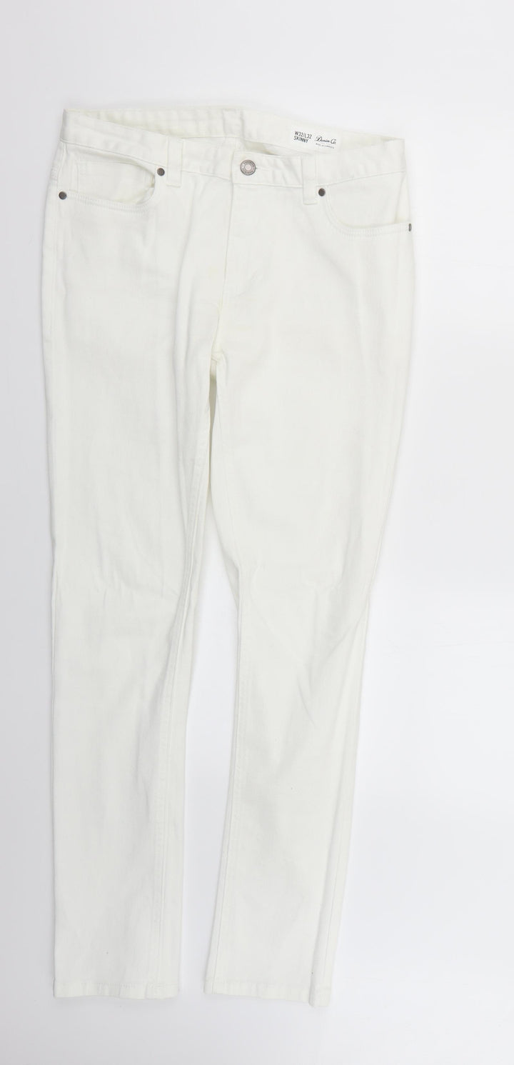 Denim & Co. Womens White Skinny Jeans Size 32 L29 in