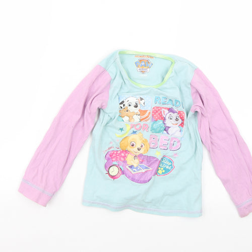 Preworn Girls Multicoloured Geometric  Top Pyjama Set Size 4-5 Years