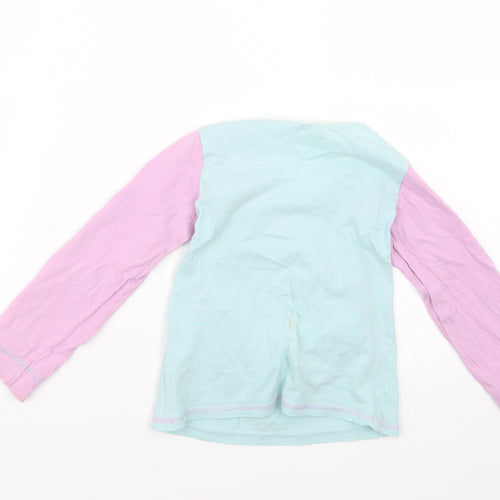 Preworn Girls Multicoloured Geometric  Top Pyjama Set Size 4-5 Years