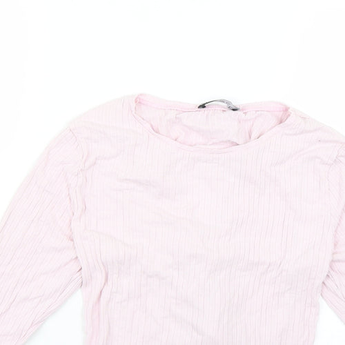 Select Womens Pink   Basic Blouse Size L