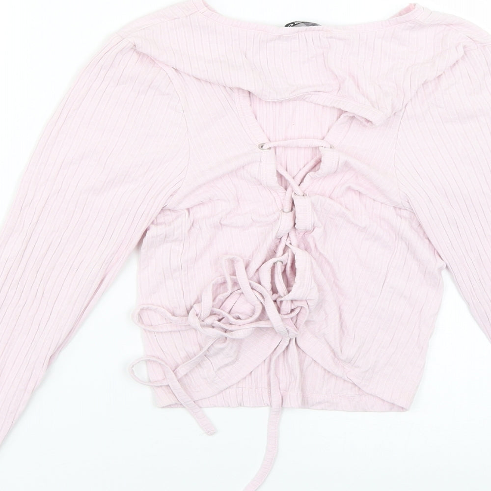 Select Womens Pink   Basic Blouse Size L