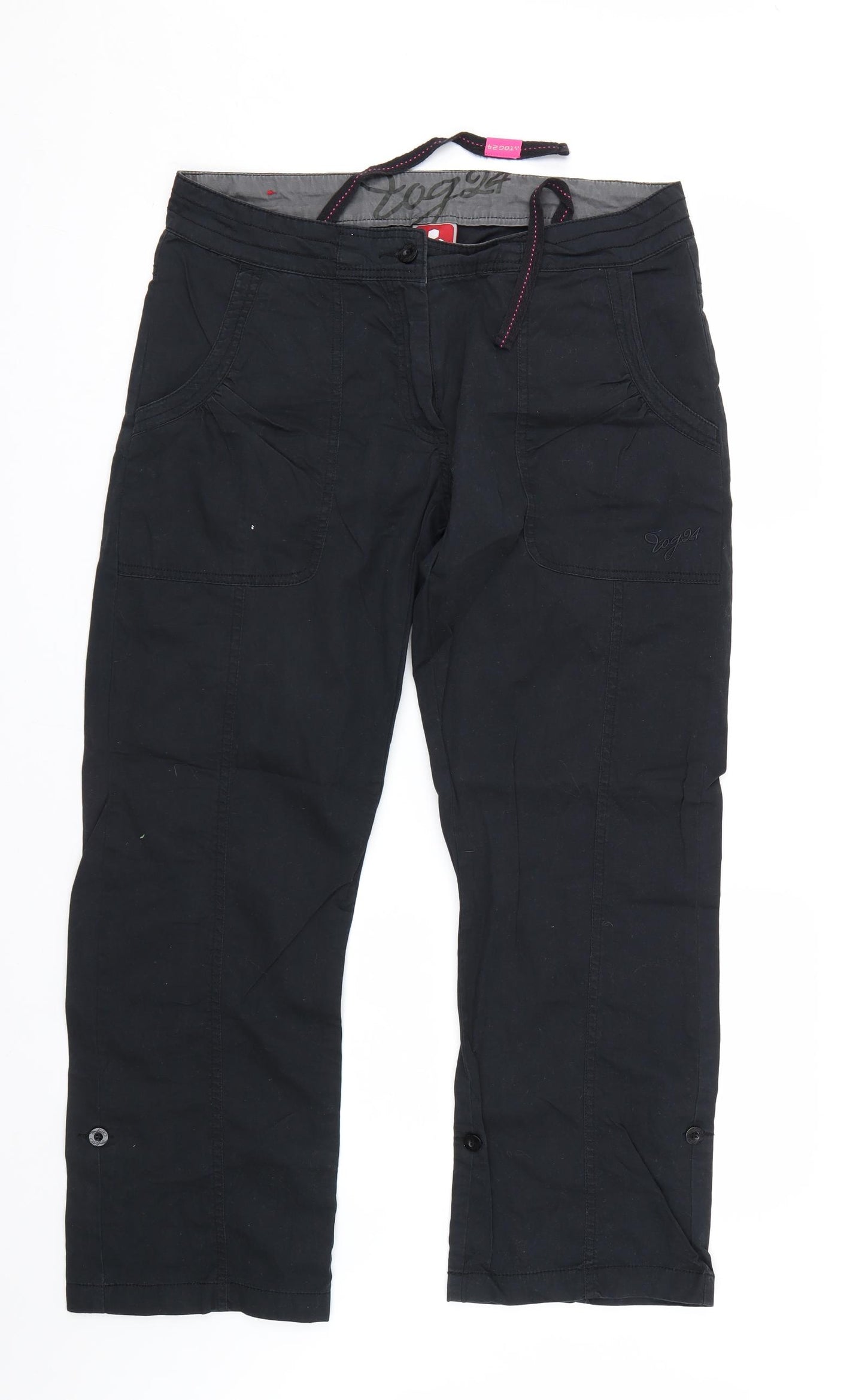 Tog24 Womens Black   Trousers  Size 14 L29 in