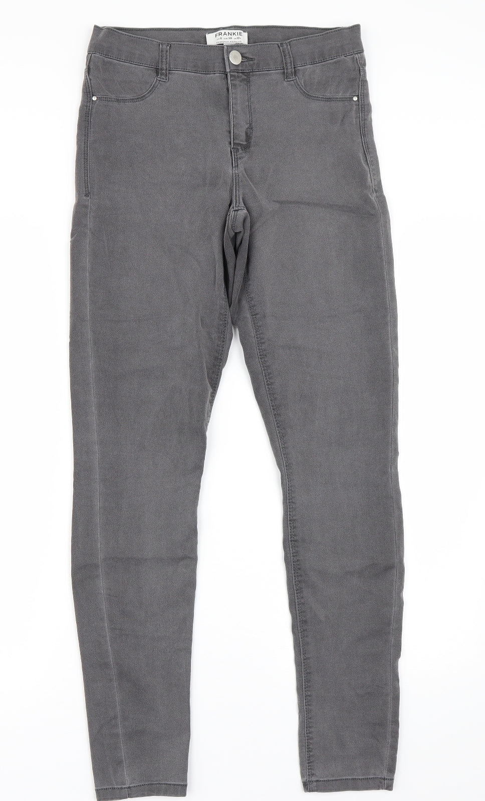 Dorothy Perkins Womens Grey  Denim Skinny Jeans Size 10 L30 in