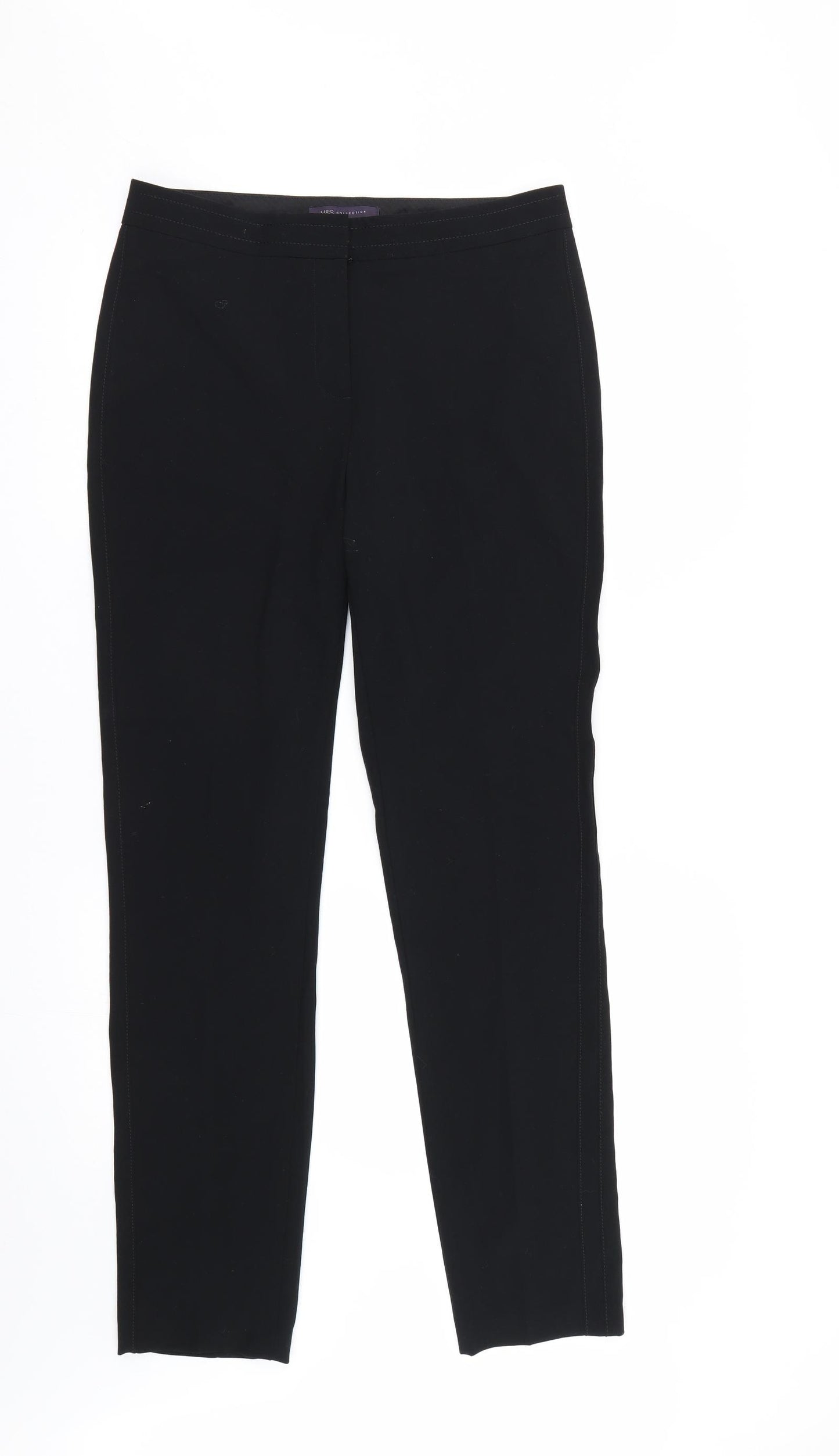 M&S Womens Black   Trousers  Size 10 L30 in