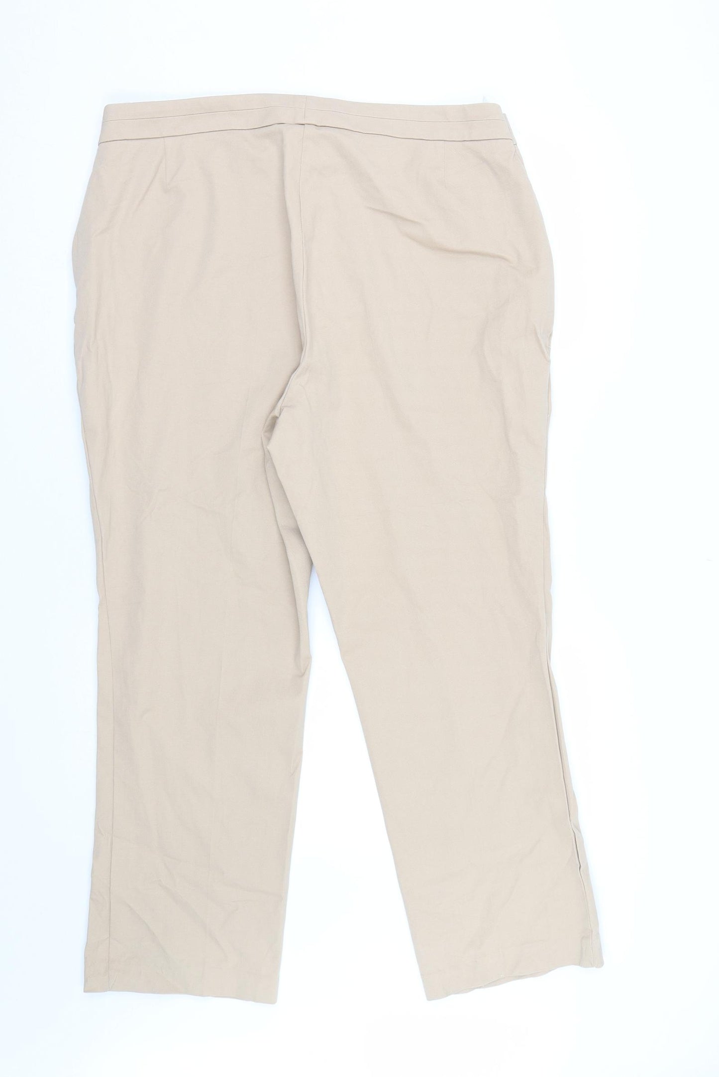 M&S Womens Beige   Trousers  Size 20 L28 in