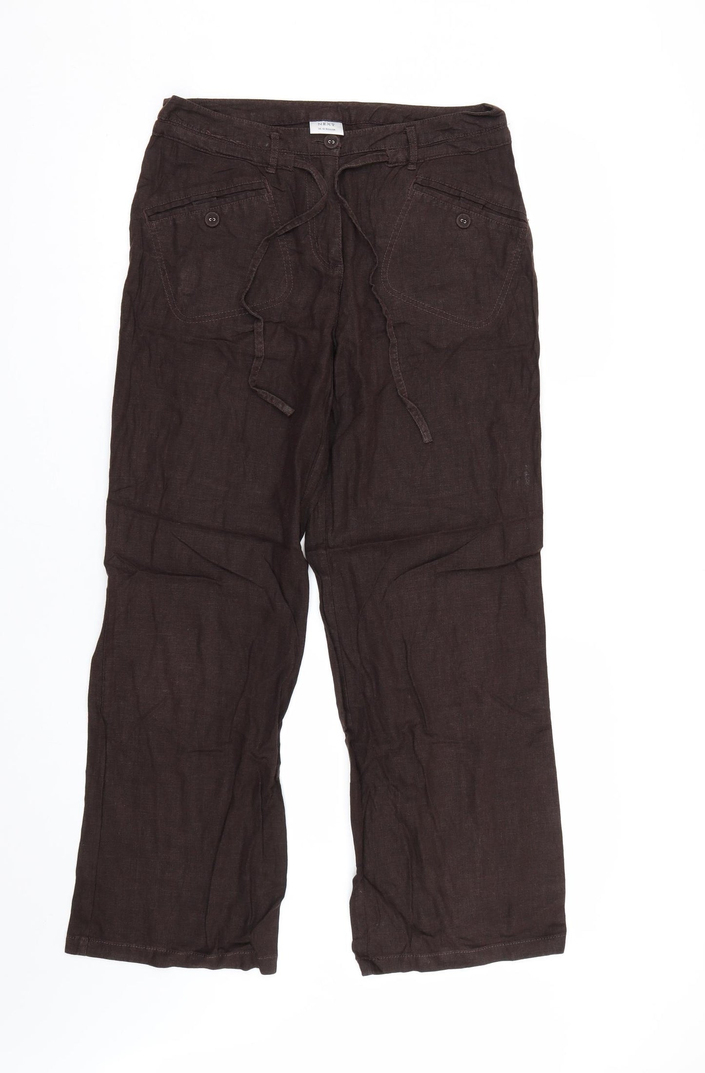 NEXT Womens Brown   Trousers  Size 10 L29 in