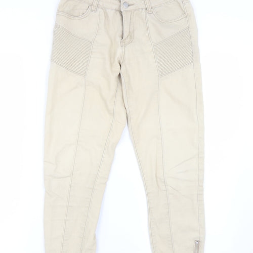 Valley Girl Womens Beige  Denim Skinny Jeans Size 8 L29 in
