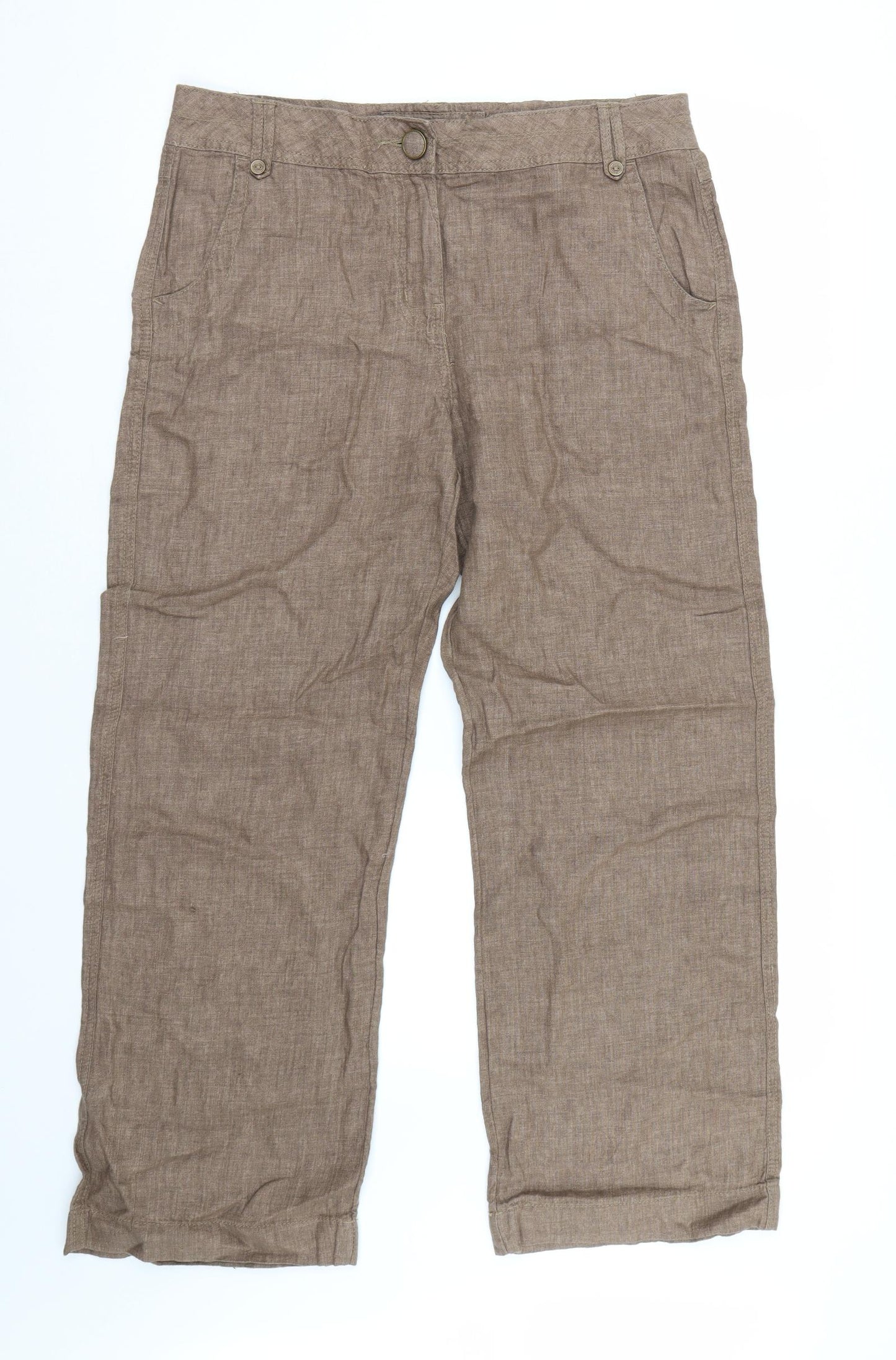 George Womens Brown   Trousers  Size 12 L28 in