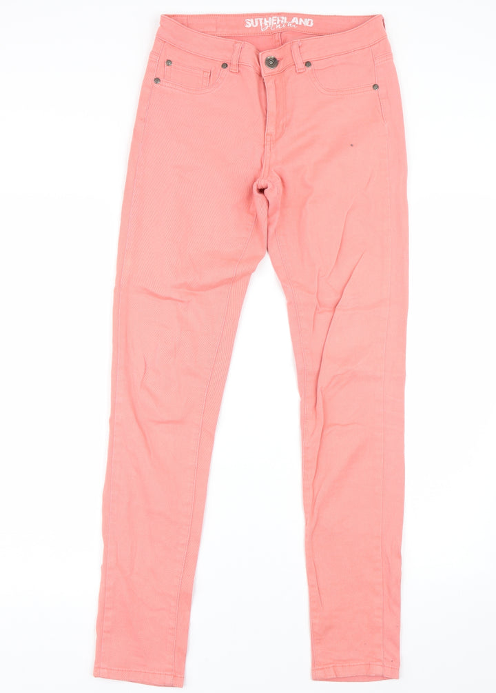 Sutherland Womens Pink  Denim Skinny Jeans Size XS L30 in
