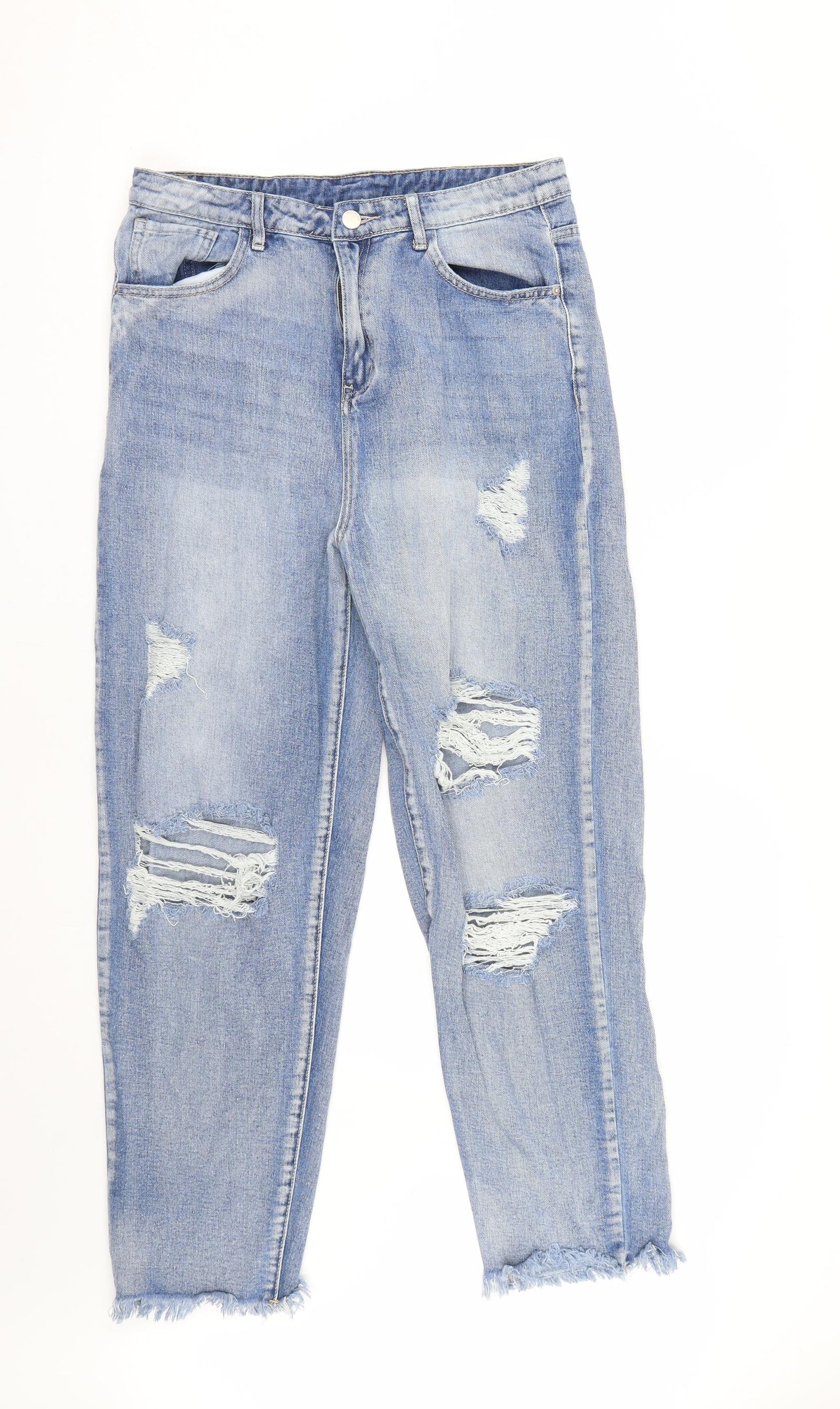 SheIn Womens Blue  Denim Mom Jeans Size L L28 in