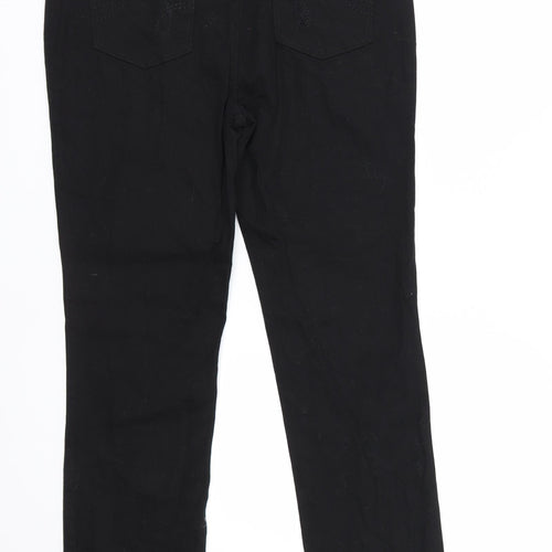 Isolde Womens Black  Denim Straight Jeans Size 12 L31 in