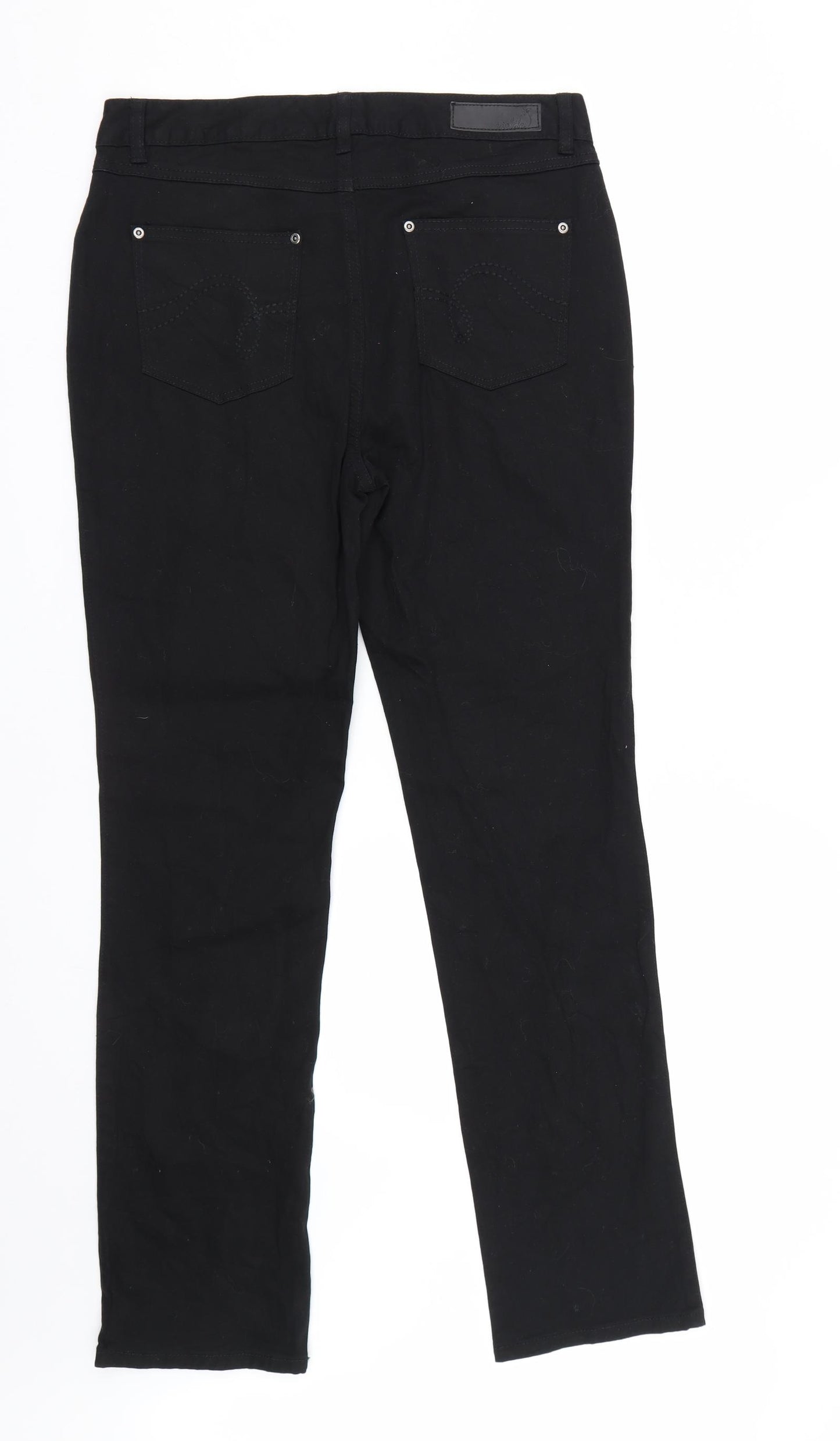 Isolde Womens Black  Denim Straight Jeans Size 12 L31 in