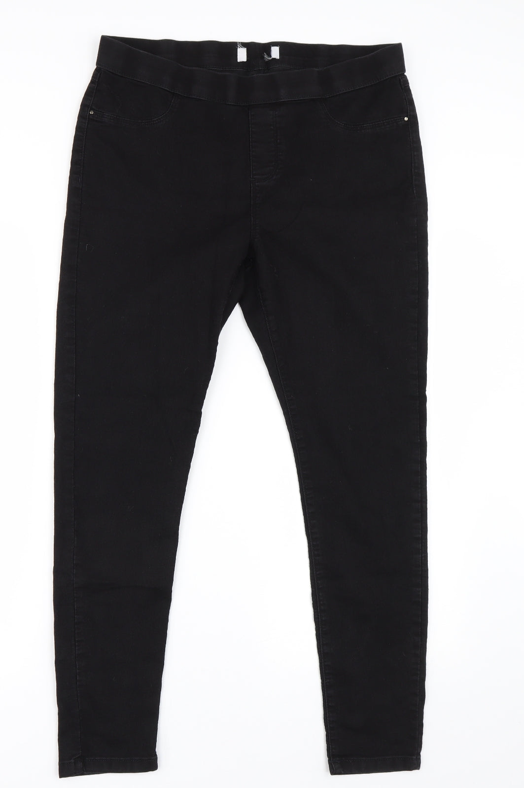Preworn Womens Black  Denim Jegging Jeans Size 14 L27 in
