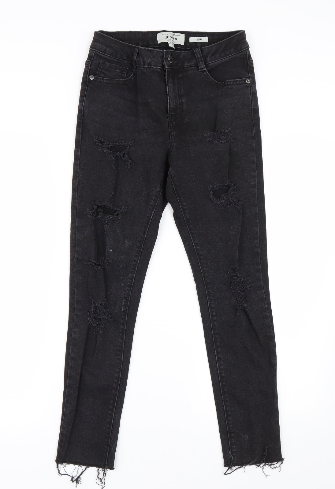 New Look Girls Black  Denim Skinny Jeans Size 12 Years