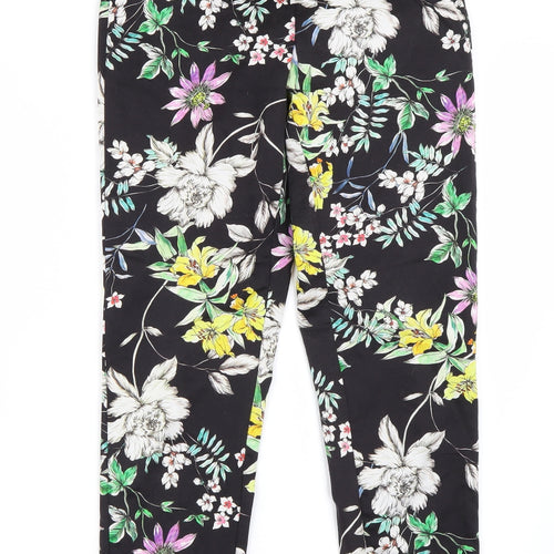 H&M Womens Multicoloured Floral  Trousers  Size 8 L27 in