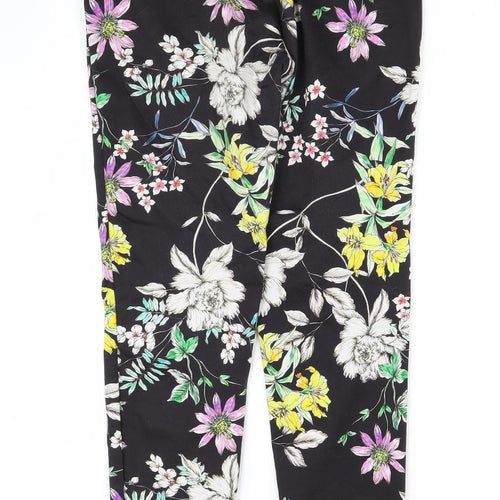 H&M Womens Multicoloured Floral  Trousers  Size 8 L27 in