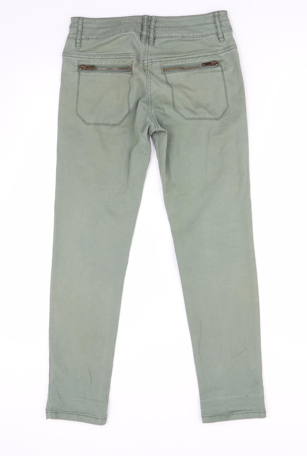 NEXT Womens Green  Denim Straight Jeans Size 8 L28 in