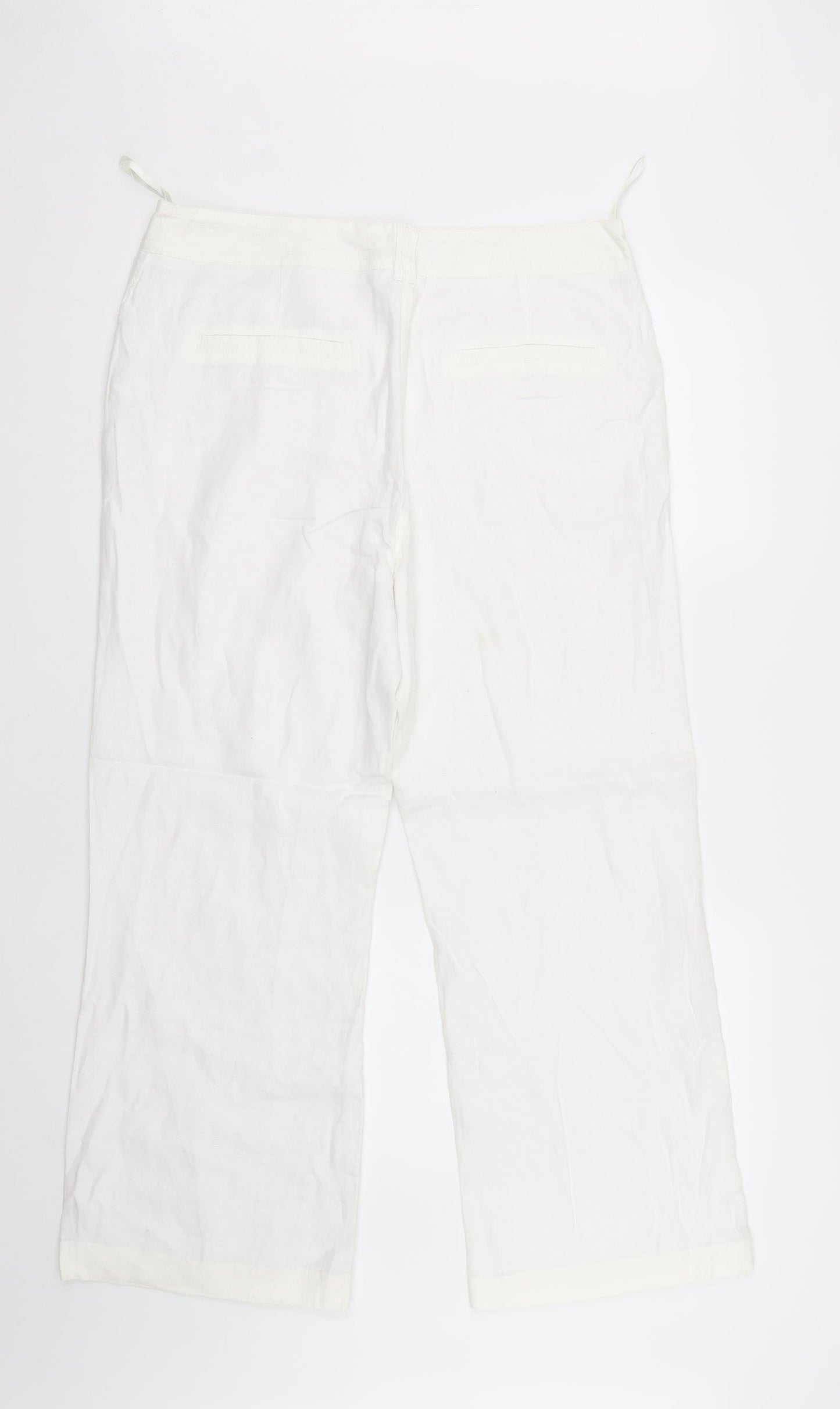 Per Una Womens White   Trousers  Size 14 L27 in - Short