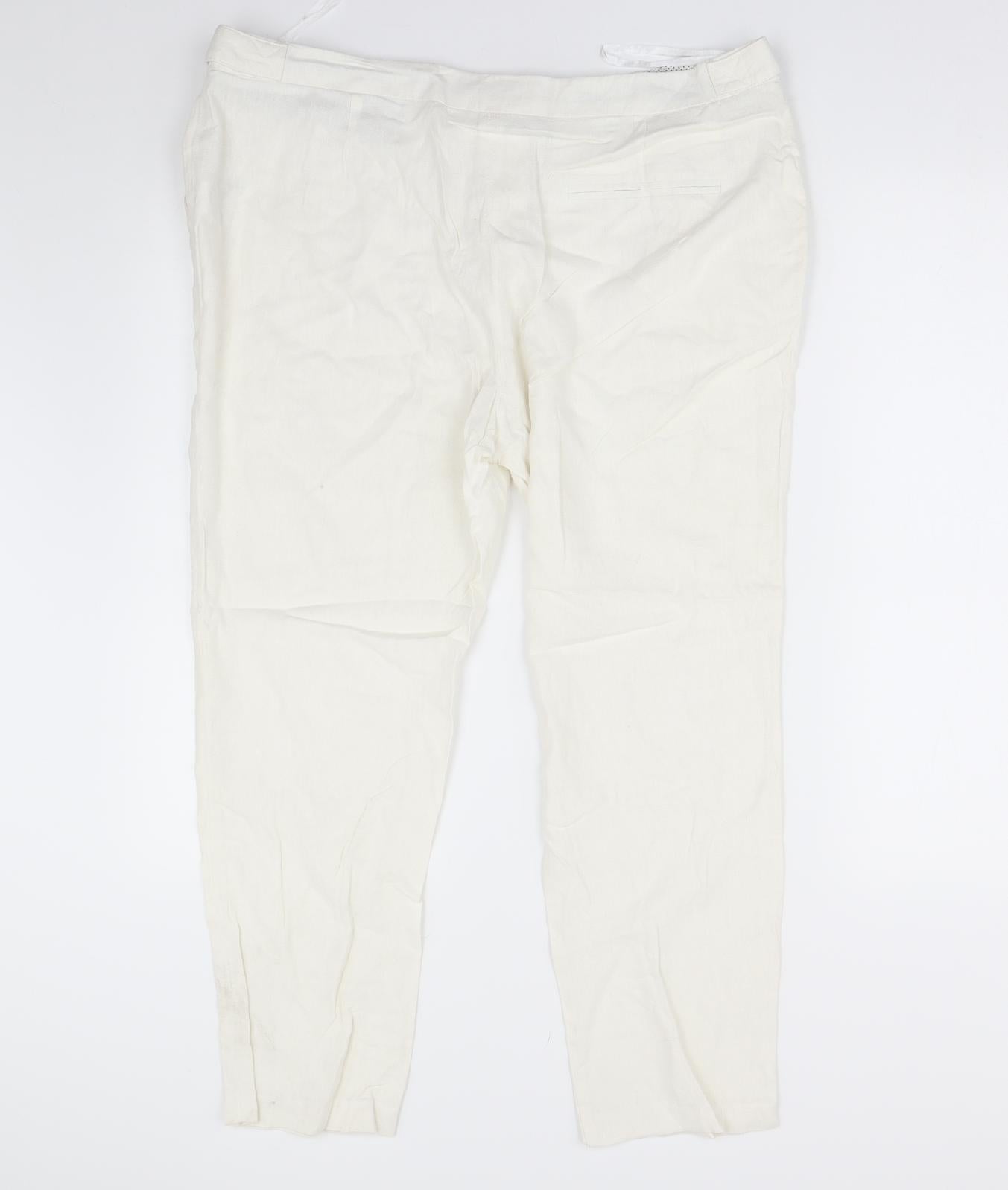 Primark Womens Ivory   Trousers  Size 16 L25 in