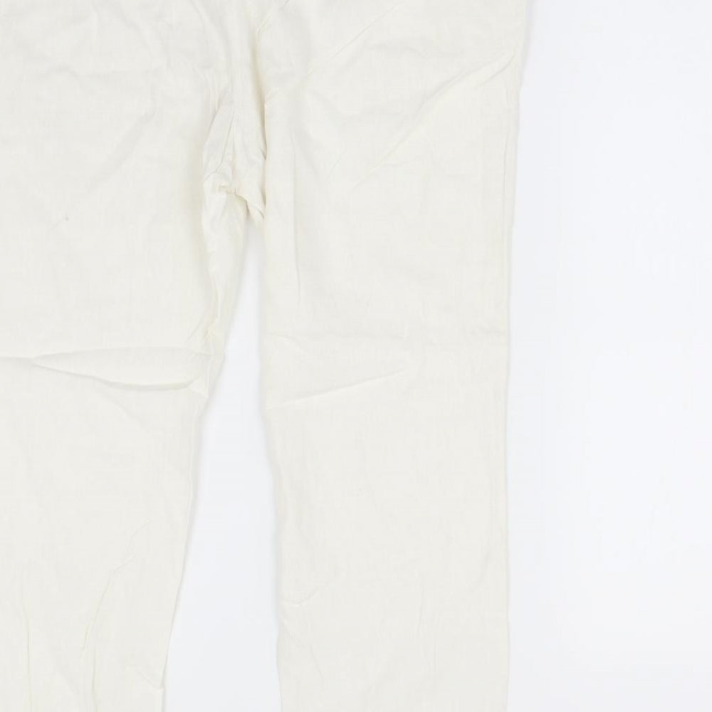 Primark Womens Ivory   Trousers  Size 16 L25 in