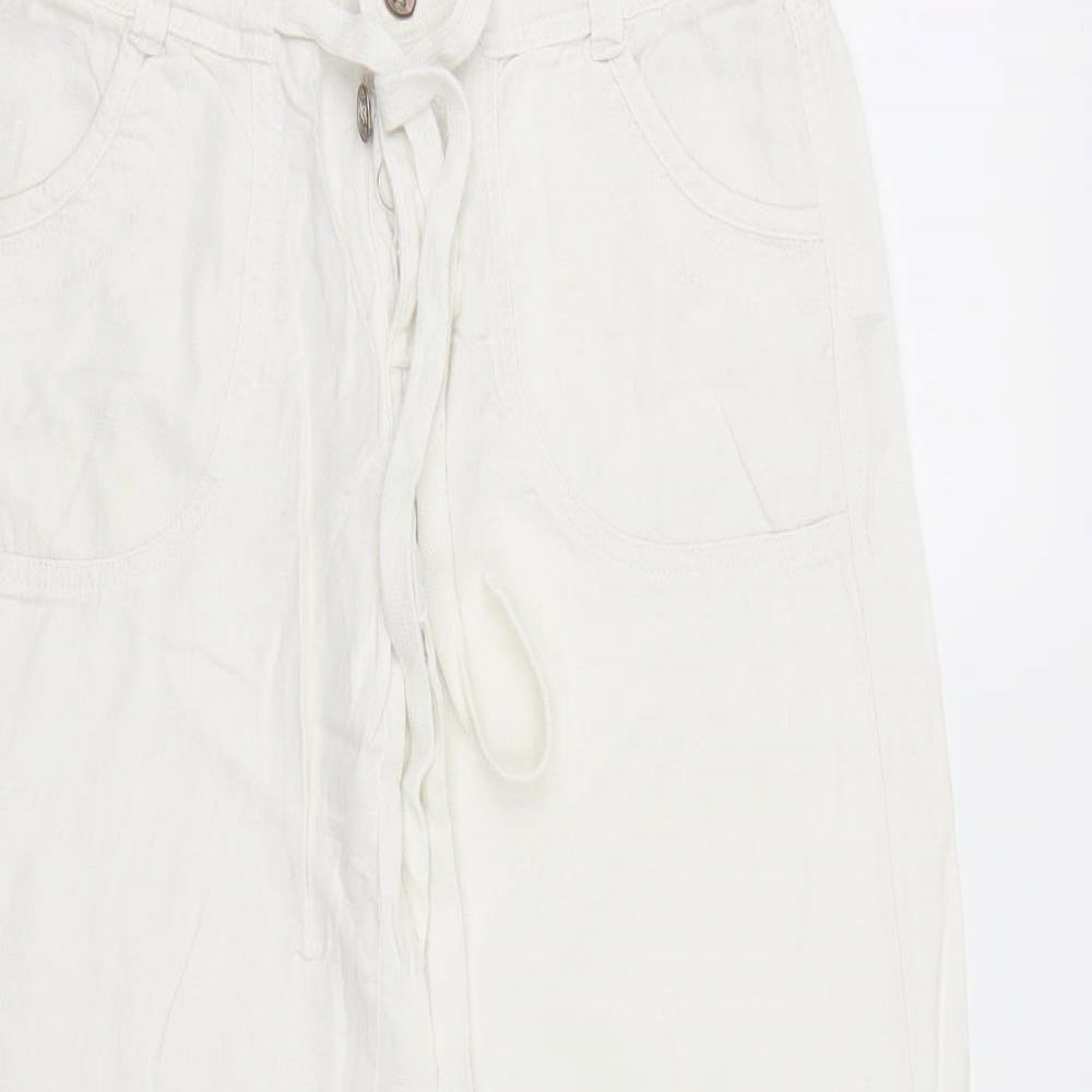 New Look Womens White   Trousers  Size 8 L31 in
