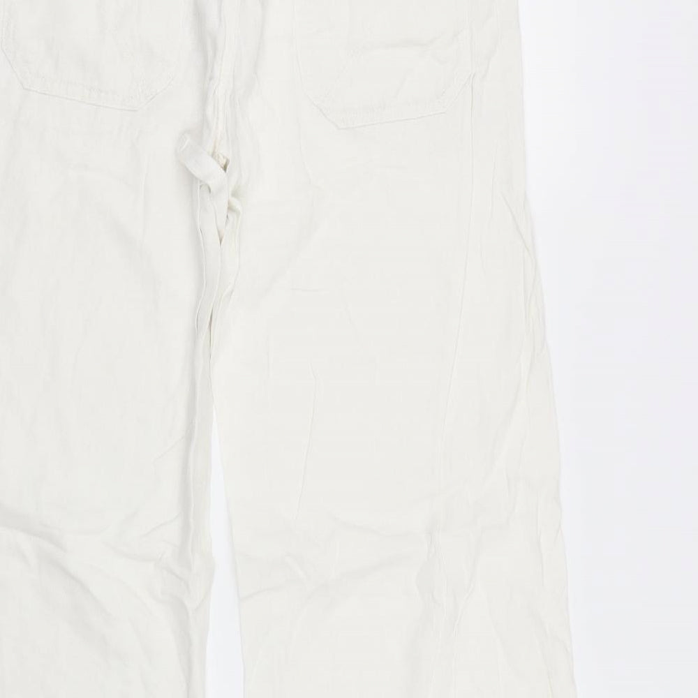 New Look Womens White   Trousers  Size 8 L31 in