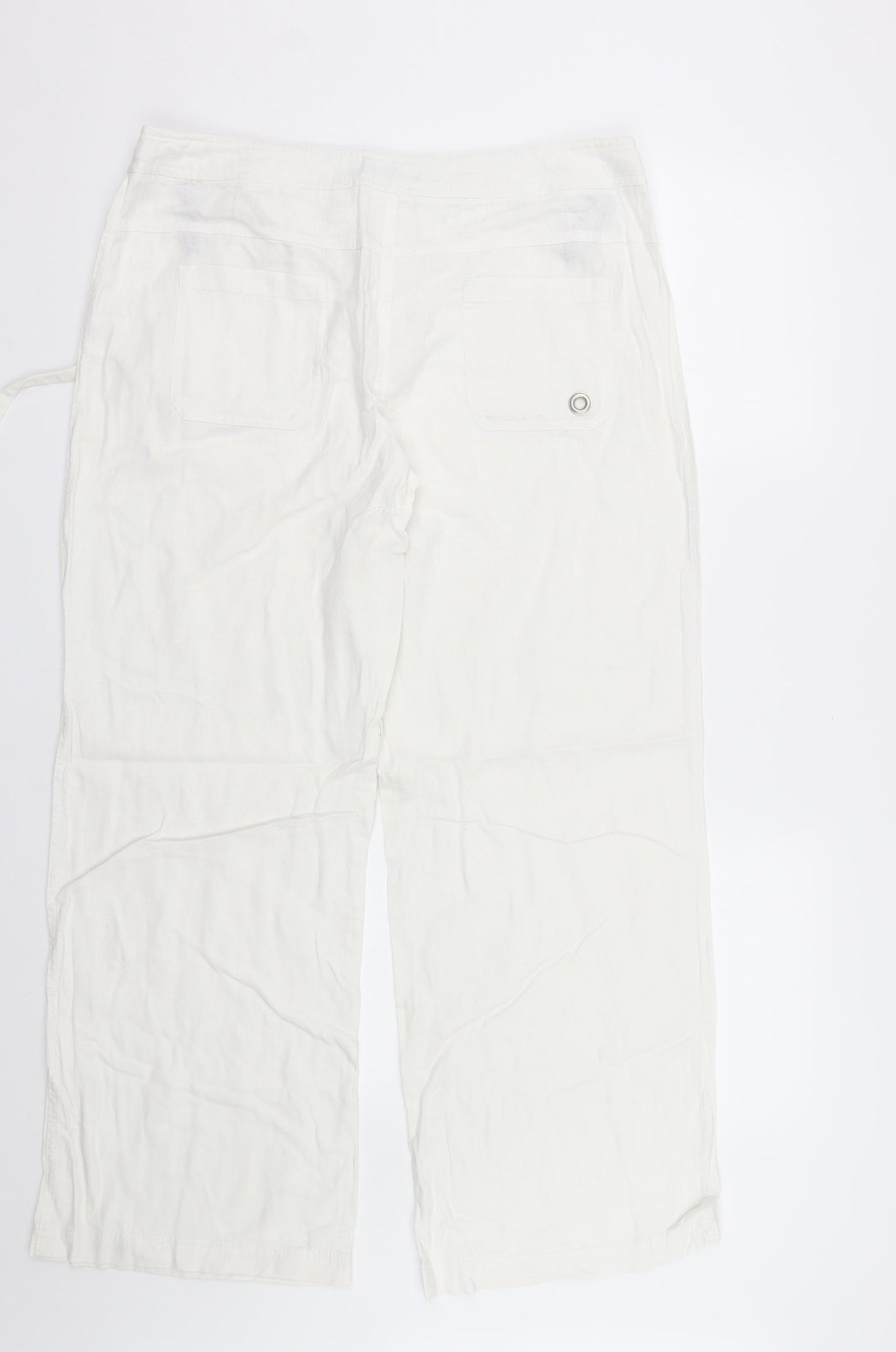 Papaya Womens White   Trousers  Size 14 L28 in
